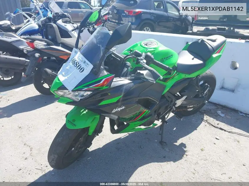 2023 Kawasaki Ex650 R VIN: ML5EXER1XPDAB1142 Lot: 42386800