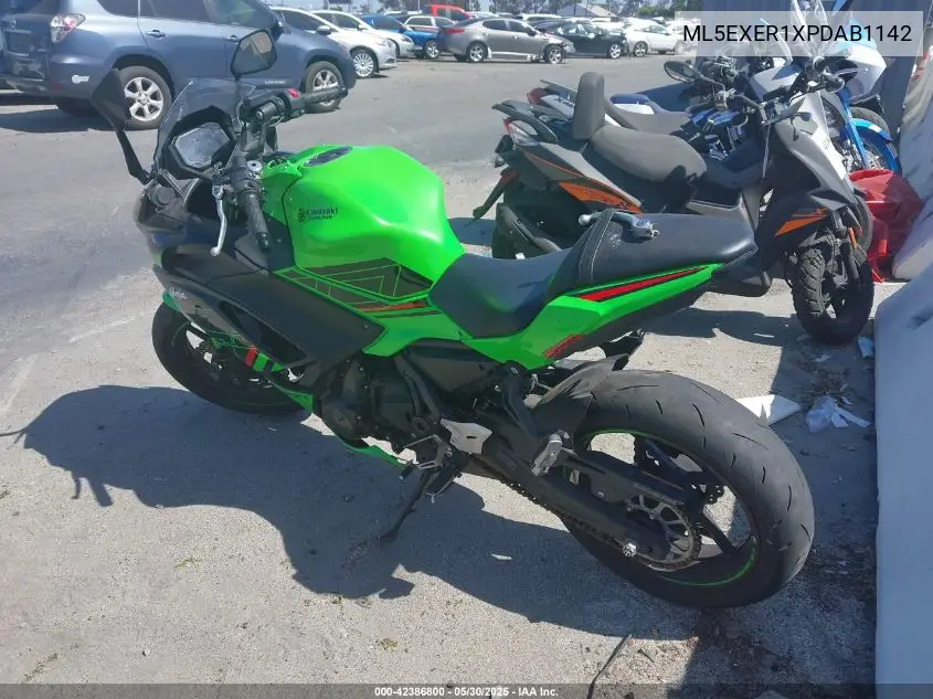 2023 Kawasaki Ex650 R VIN: ML5EXER1XPDAB1142 Lot: 42386800