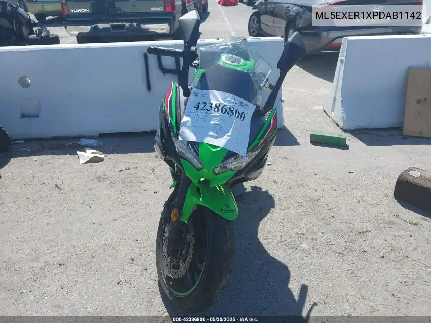 2023 Kawasaki Ex650 R VIN: ML5EXER1XPDAB1142 Lot: 42386800