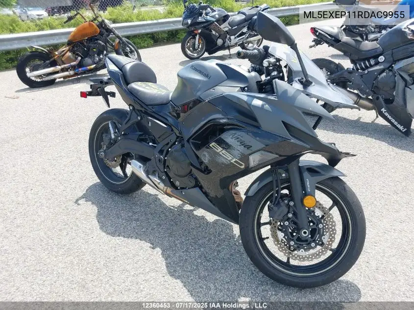 2024 Kawasaki Ex650 P VIN: ML5EXEP11RDAC9955 Lot: 12360453