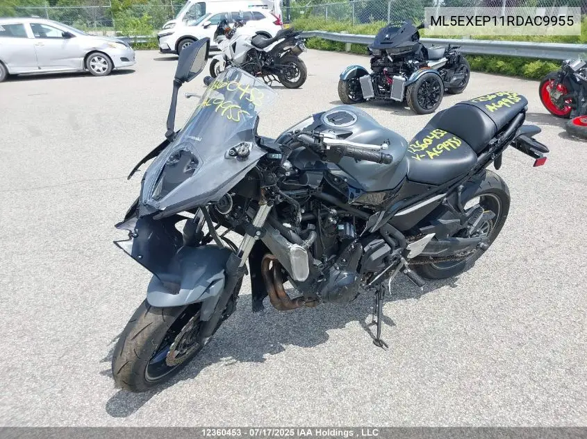 2024 Kawasaki Ex650 P VIN: ML5EXEP11RDAC9955 Lot: 12360453
