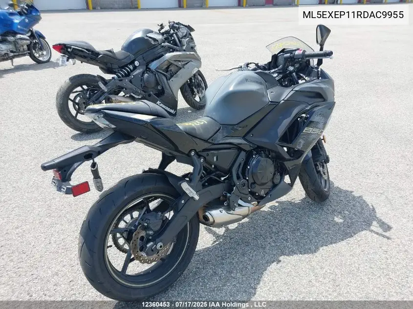 2024 Kawasaki Ex650 P VIN: ML5EXEP11RDAC9955 Lot: 12360453