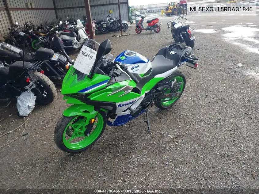 2024 Kawasaki Ex500 A/B VIN: ML5EXGJ15RDA31846 Lot: 41796455