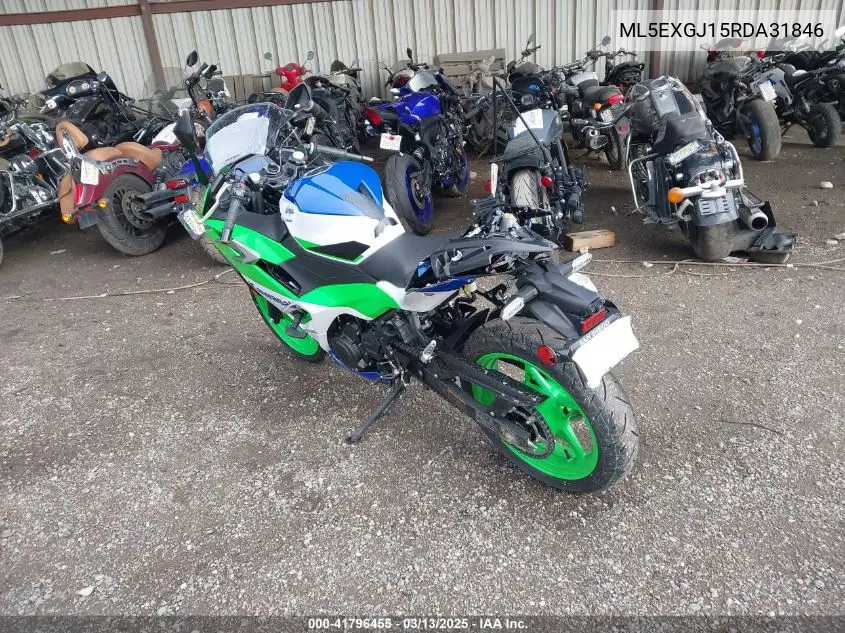 2024 Kawasaki Ex500 A/B VIN: ML5EXGJ15RDA31846 Lot: 41796455