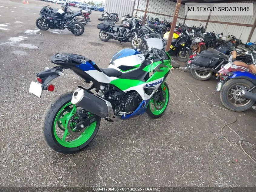 2024 Kawasaki Ex500 A/B VIN: ML5EXGJ15RDA31846 Lot: 41796455