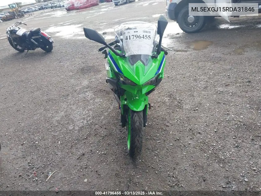 2024 Kawasaki Ex500 A/B VIN: ML5EXGJ15RDA31846 Lot: 41796455