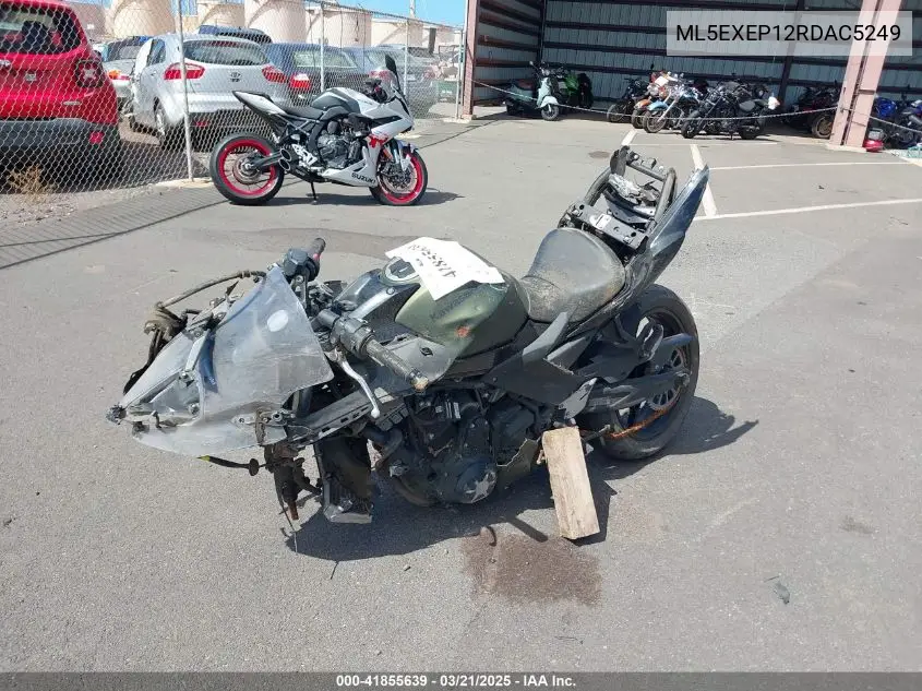 2024 Kawasaki Ex650 P VIN: ML5EXEP12RDAC5249 Lot: 41855639