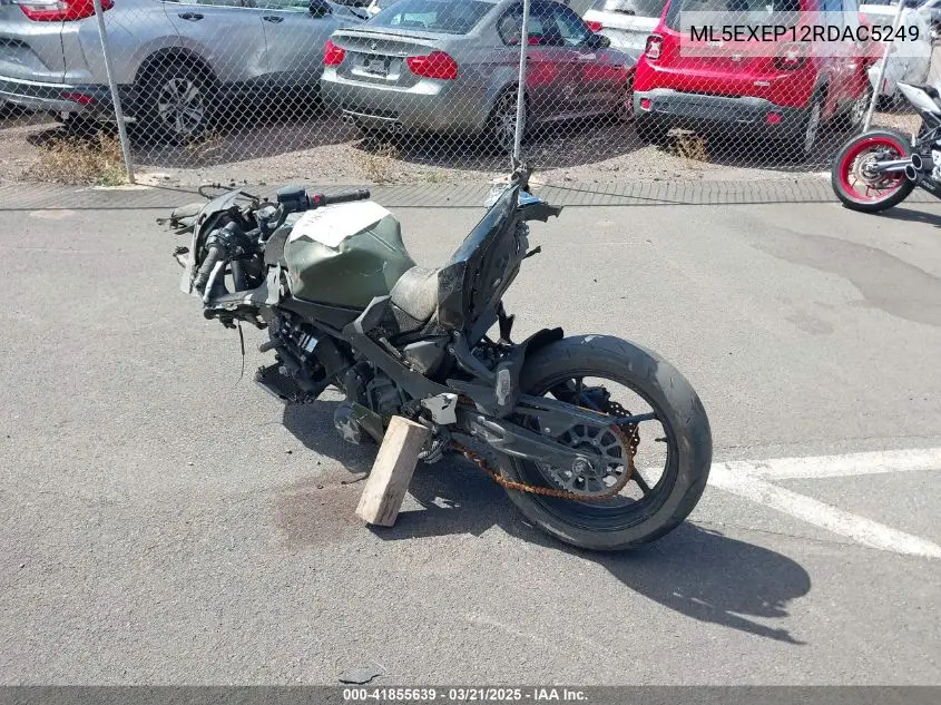 2024 Kawasaki Ex650 P VIN: ML5EXEP12RDAC5249 Lot: 41855639