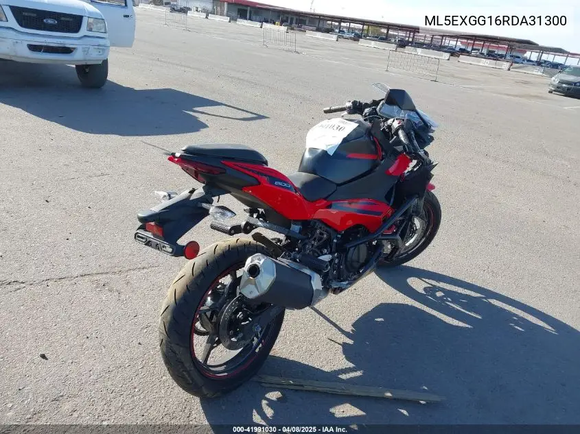 2024 Kawasaki Ex500 VIN: ML5EXGG16RDA31300 Lot: 41991030
