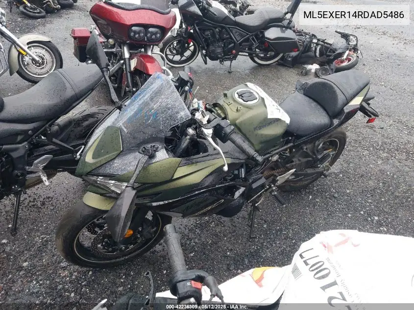 2024 Kawasaki Ex650 R VIN: ML5EXER14RDAD5486 Lot: 42236309