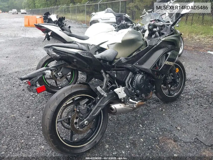 2024 Kawasaki Ex650 R VIN: ML5EXER14RDAD5486 Lot: 42236309