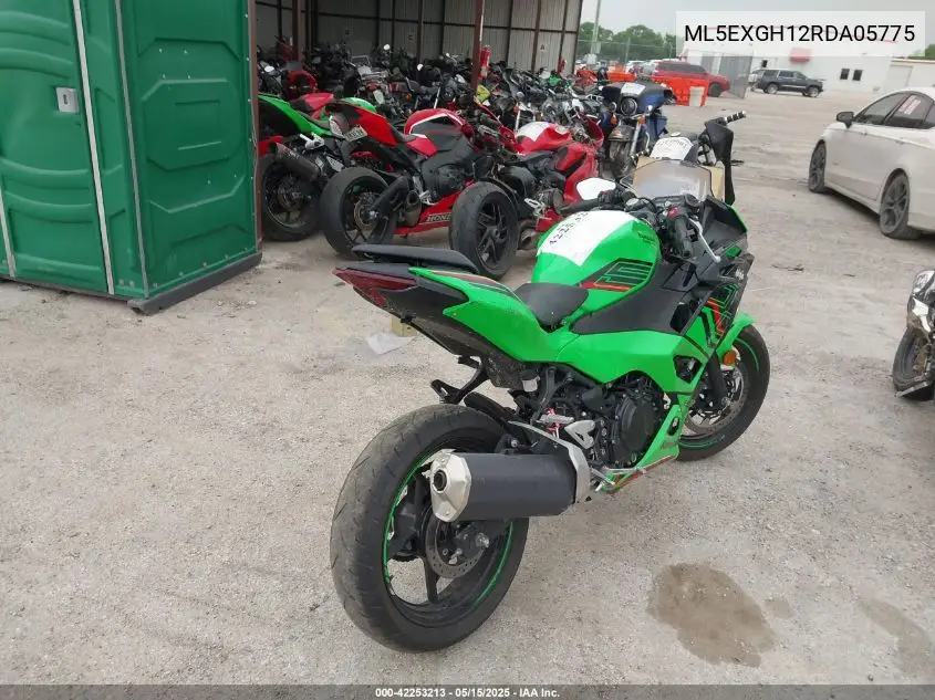 2024 Kawasaki Ex500 H VIN: ML5EXGH12RDA05775 Lot: 42253213