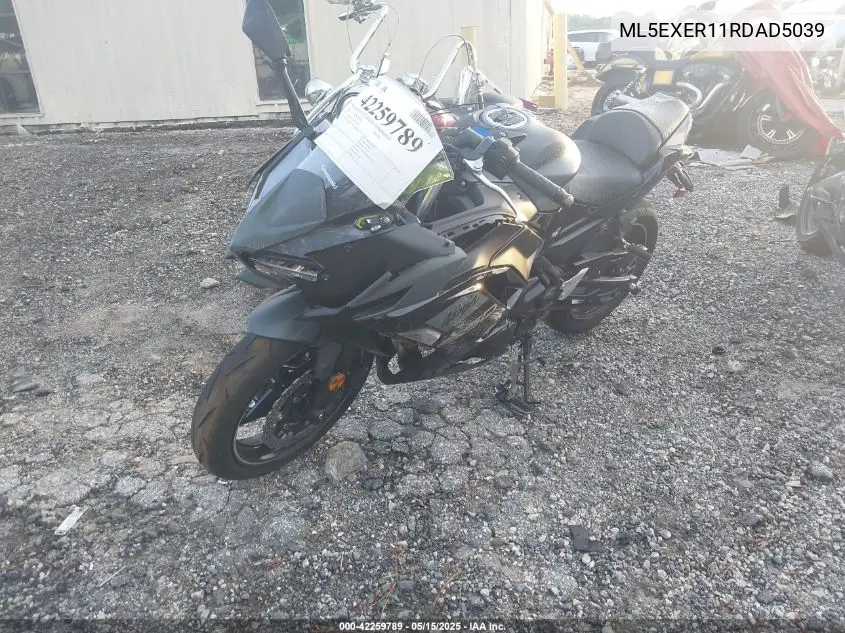 2024 Kawasaki Ex650 R VIN: ML5EXER11RDAD5039 Lot: 42259789