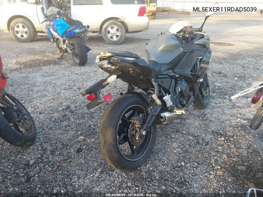 2024 Kawasaki Ex650 R VIN: ML5EXER11RDAD5039 Lot: 42259789