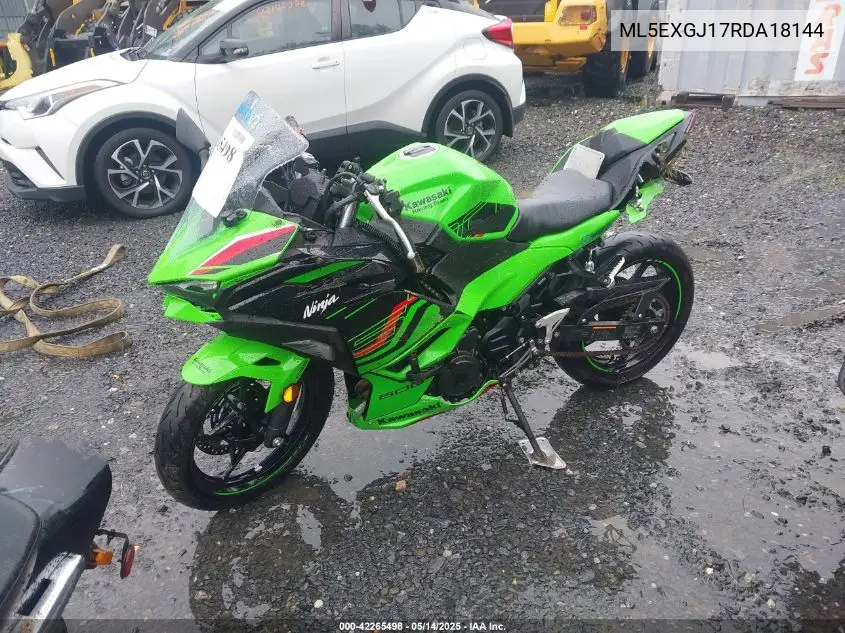 2024 Kawasaki Ex500 A/B VIN: ML5EXGJ17RDA18144 Lot: 42265498