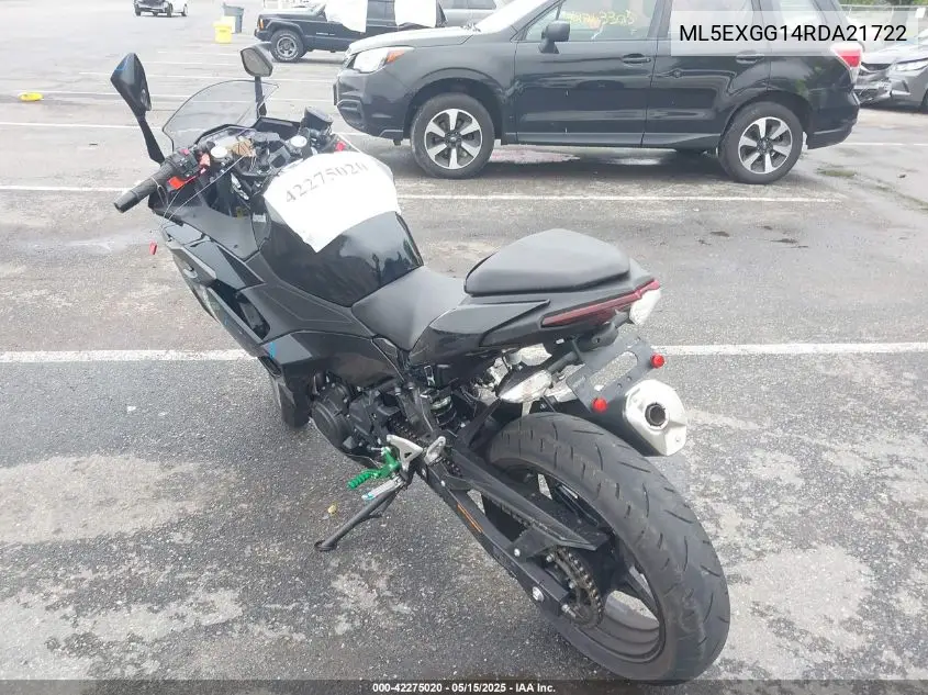 2024 Kawasaki Ex500 VIN: ML5EXGG14RDA21722 Lot: 42275020