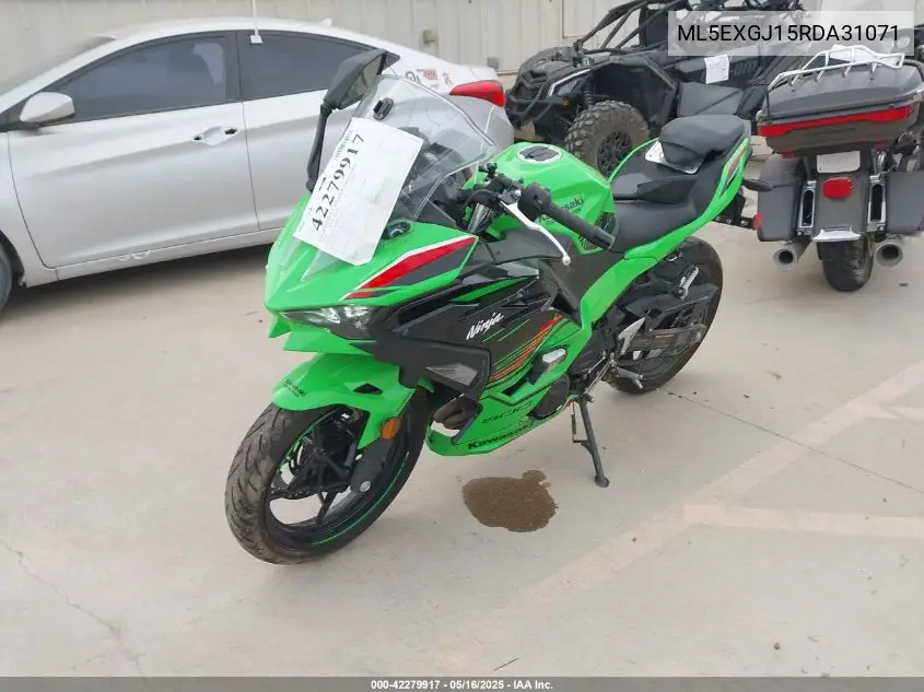 2024 Kawasaki Ex500 A/B VIN: ML5EXGJ15RDA31071 Lot: 42279917