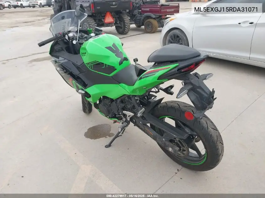 2024 Kawasaki Ex500 A/B VIN: ML5EXGJ15RDA31071 Lot: 42279917