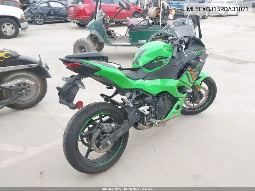2024 Kawasaki Ex500 A/B VIN: ML5EXGJ15RDA31071 Lot: 42279917