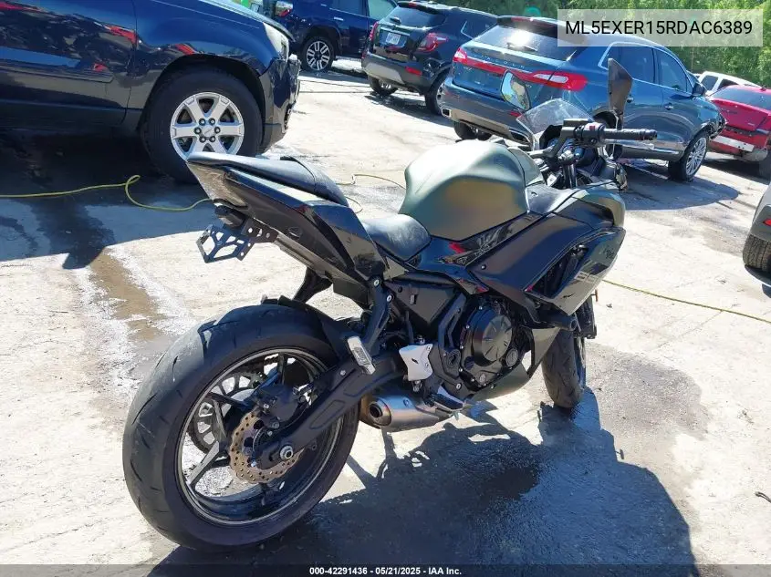 2024 Kawasaki Ex650 R VIN: ML5EXER15RDAC6389 Lot: 42291436