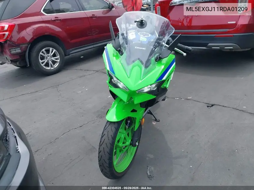 2024 Kawasaki Ex500 A/B VIN: ML5EXGJ11RDA01209 Lot: 42304525