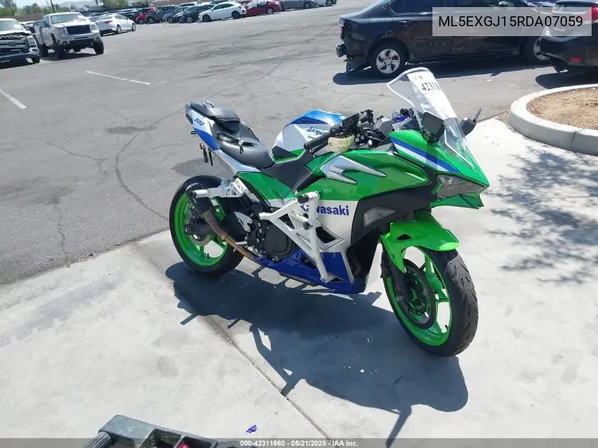 2024 Kawasaki Ex500 A/B VIN: ML5EXGJ15RDA07059 Lot: 42311660
