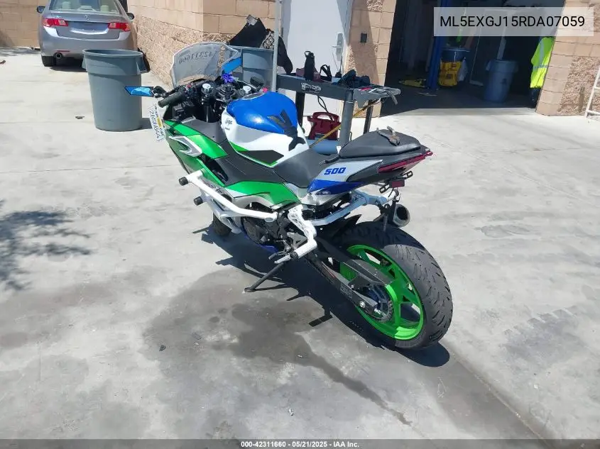 2024 Kawasaki Ex500 A/B VIN: ML5EXGJ15RDA07059 Lot: 42311660