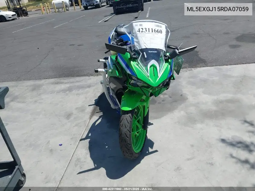 2024 Kawasaki Ex500 A/B VIN: ML5EXGJ15RDA07059 Lot: 42311660