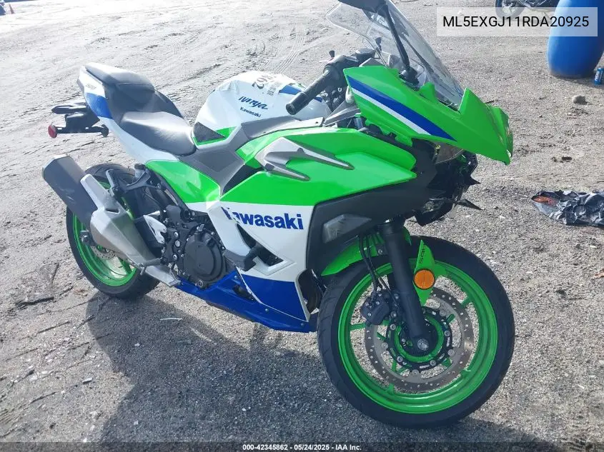 2024 Kawasaki Ex500 A/B VIN: ML5EXGJ11RDA20925 Lot: 42345862