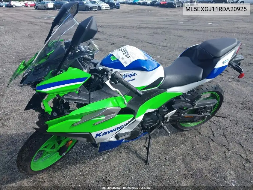 2024 Kawasaki Ex500 A/B VIN: ML5EXGJ11RDA20925 Lot: 42345862