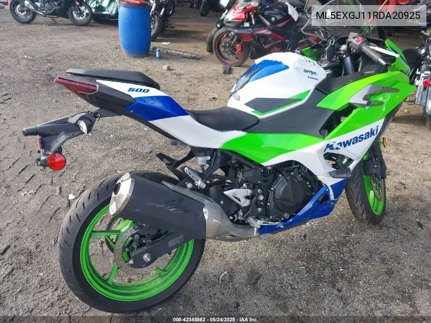 2024 Kawasaki Ex500 A/B VIN: ML5EXGJ11RDA20925 Lot: 42345862