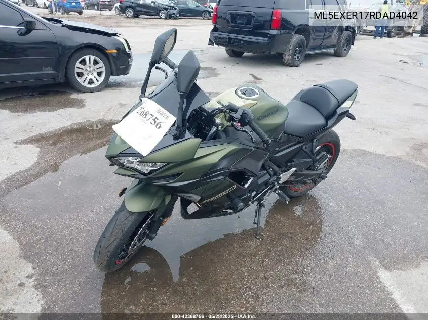 2024 Kawasaki Ex650 R VIN: ML5EXER17RDAD4042 Lot: 42368756