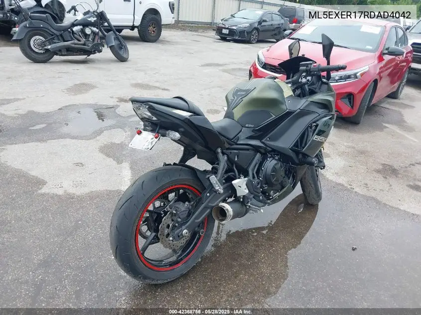 2024 Kawasaki Ex650 R VIN: ML5EXER17RDAD4042 Lot: 42368756