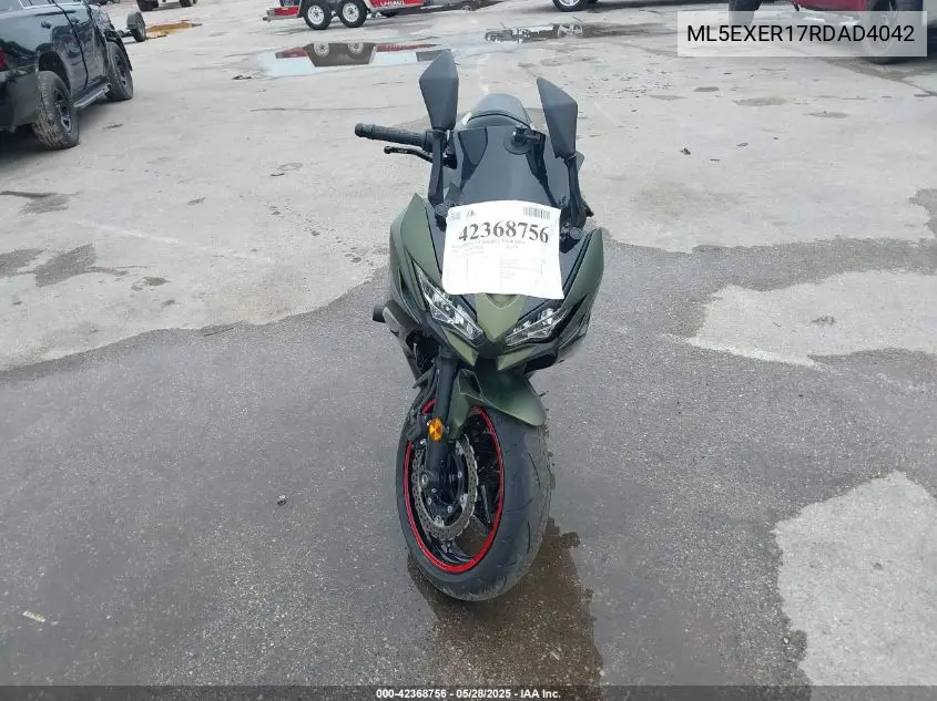 2024 Kawasaki Ex650 R VIN: ML5EXER17RDAD4042 Lot: 42368756