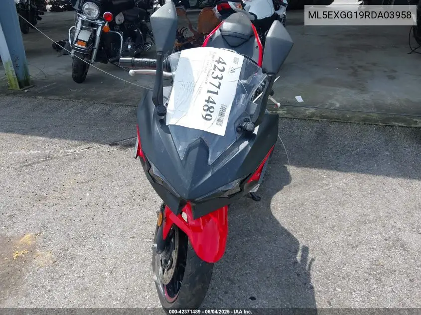 2024 Kawasaki Ex500 VIN: ML5EXGG19RDA03958 Lot: 42371489