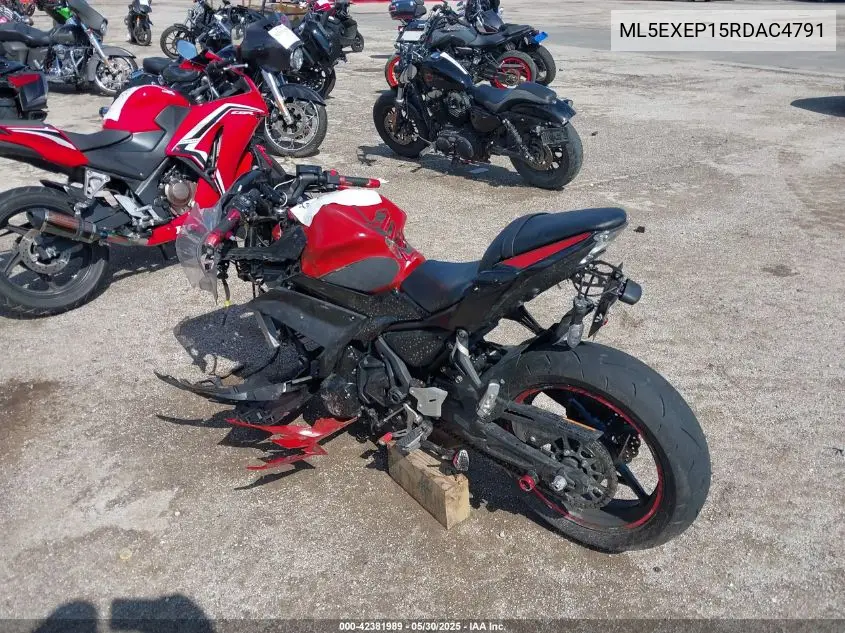 2024 Kawasaki Ex650 P VIN: ML5EXEP15RDAC4791 Lot: 42381989