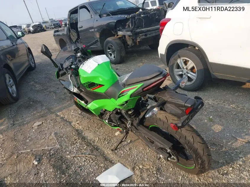 2024 Kawasaki Ex500 H VIN: ML5EXGH11RDA22339 Lot: 42406057