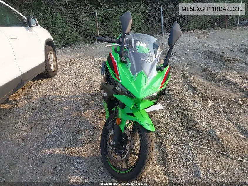2024 Kawasaki Ex500 H VIN: ML5EXGH11RDA22339 Lot: 42406057