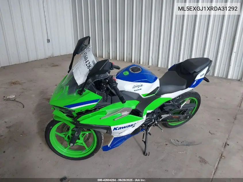 2024 Kawasaki Ex500 A/B VIN: ML5EXGJ1XRDA31292 Lot: 42604284
