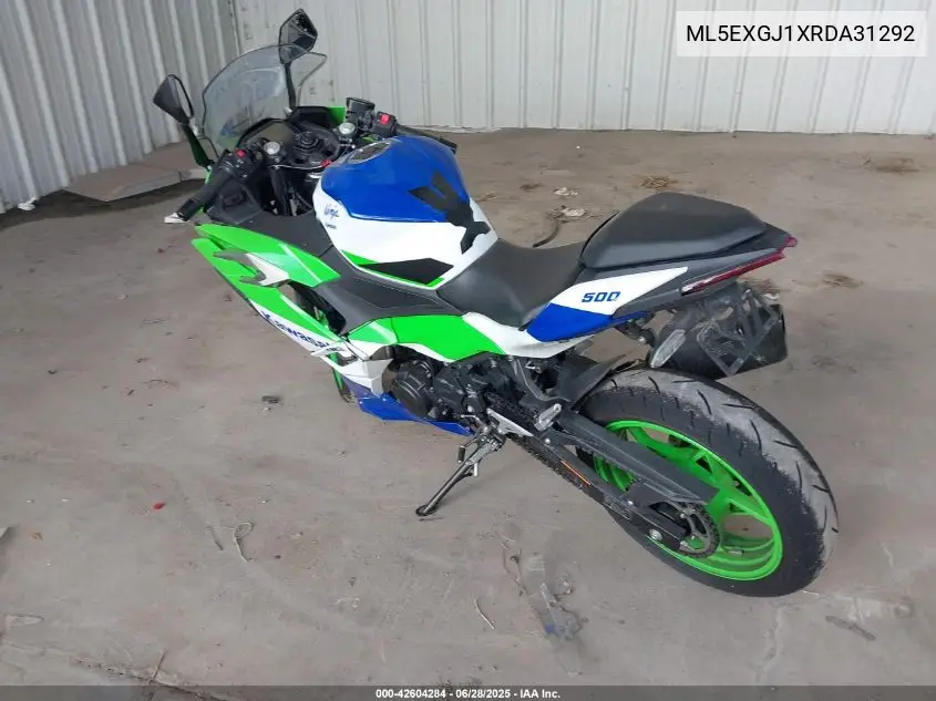 2024 Kawasaki Ex500 A/B VIN: ML5EXGJ1XRDA31292 Lot: 42604284