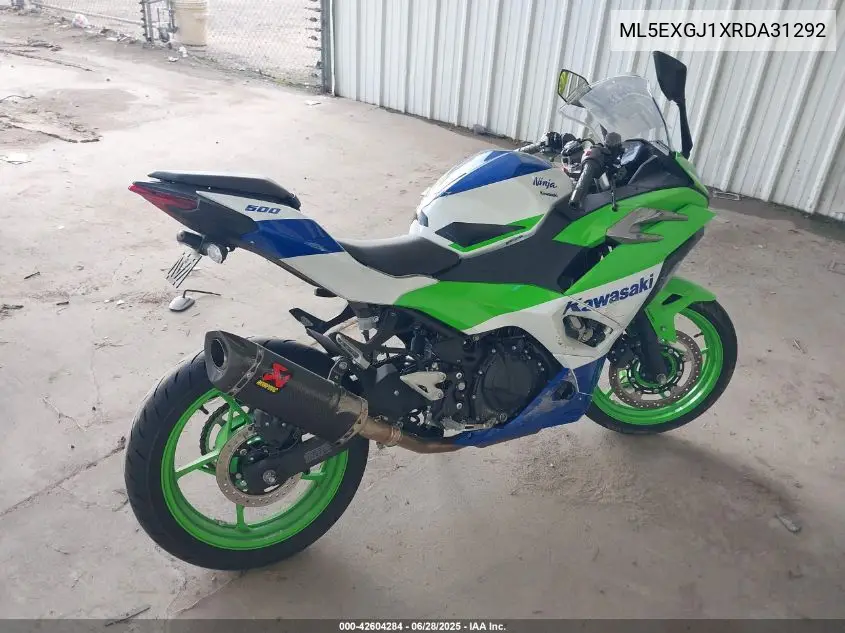 2024 Kawasaki Ex500 A/B VIN: ML5EXGJ1XRDA31292 Lot: 42604284