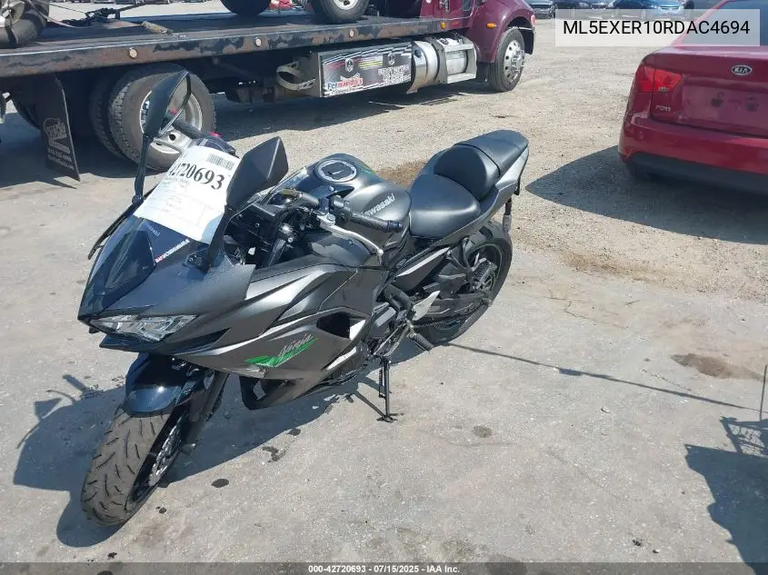 2024 Kawasaki Ex650 R VIN: ML5EXER10RDAC4694 Lot: 42720693