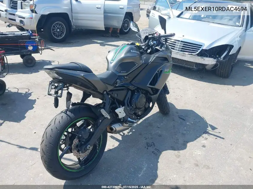 2024 Kawasaki Ex650 R VIN: ML5EXER10RDAC4694 Lot: 42720693