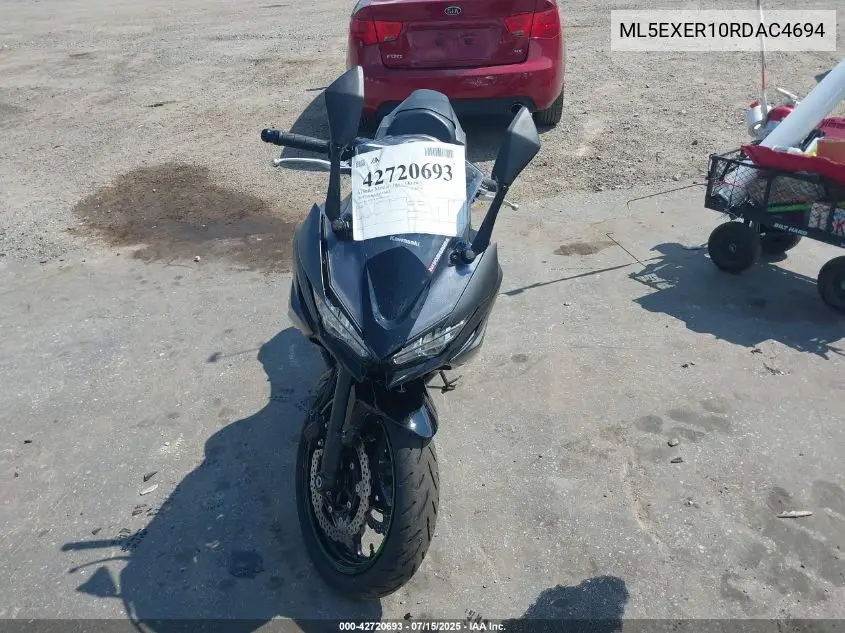 2024 Kawasaki Ex650 R VIN: ML5EXER10RDAC4694 Lot: 42720693