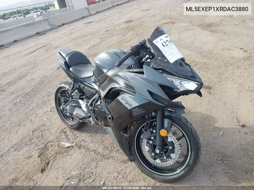 2024 Kawasaki Ex650 P VIN: ML5EXEP1XRDAC3880 Lot: 42749515