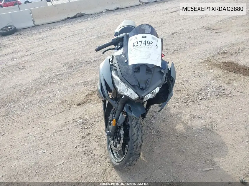 2024 Kawasaki Ex650 P VIN: ML5EXEP1XRDAC3880 Lot: 42749515
