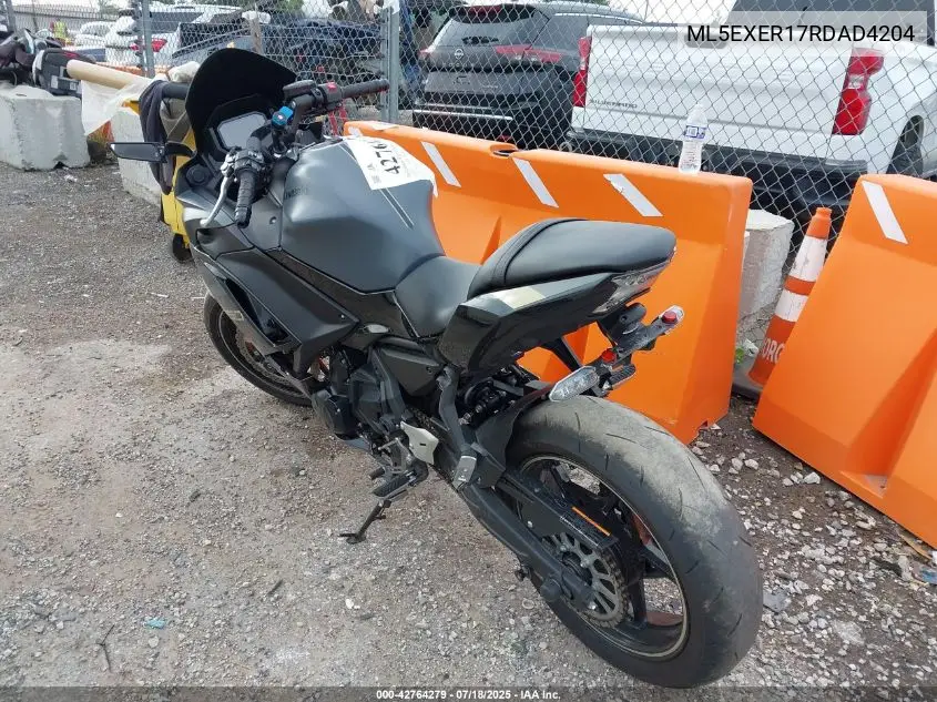 2024 Kawasaki Ex650 R VIN: ML5EXER17RDAD4204 Lot: 42764279