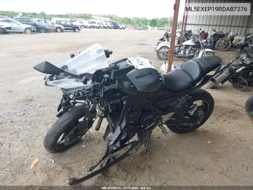 2024 Kawasaki Ex650 P VIN: ML5EXEP19RDAB7276 Lot: 42765014
