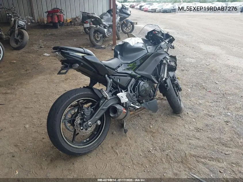 2024 Kawasaki Ex650 P VIN: ML5EXEP19RDAB7276 Lot: 42765014