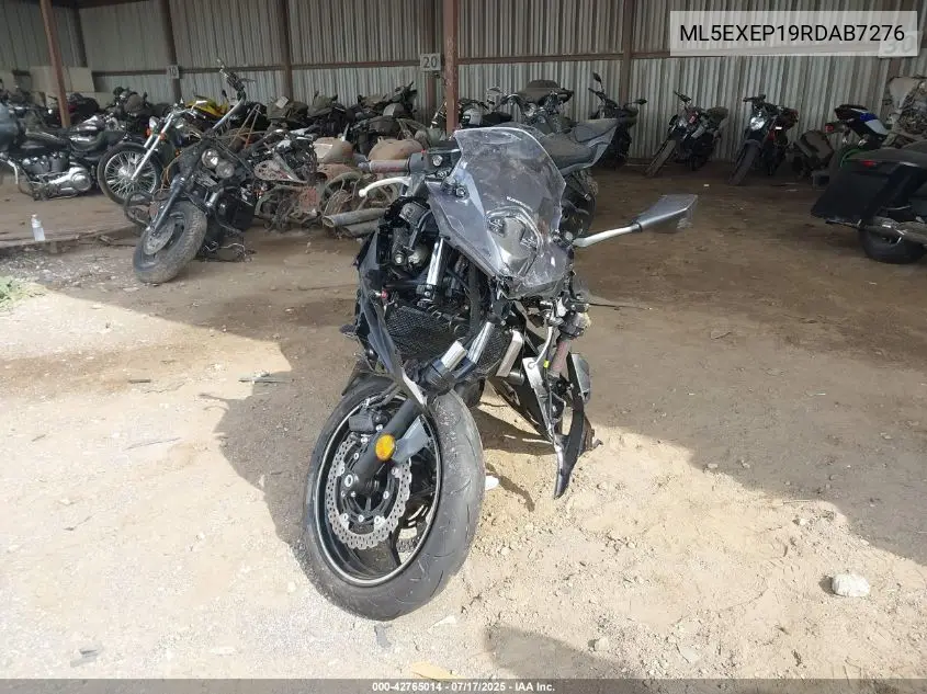 2024 Kawasaki Ex650 P VIN: ML5EXEP19RDAB7276 Lot: 42765014